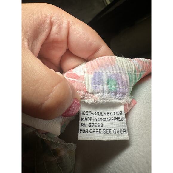 Vintage Alfred Dunner Floral Pleated Skirt Elastic Waist Size 14 Stretch Cottage - Picture 5 of 5